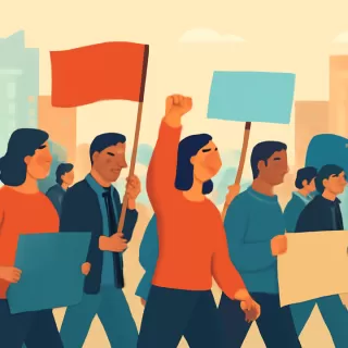 Gremios de Trelew y Puerto Madryn realizaron una marcha contra la reforma laboral y el ajuste