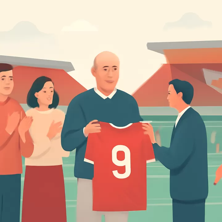 Homenaje a Enzo Trossero en Independiente con emotivo regalo de camiseta histórica