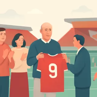Homenaje a Enzo Trossero en Independiente con emotivo regalo de camiseta histórica