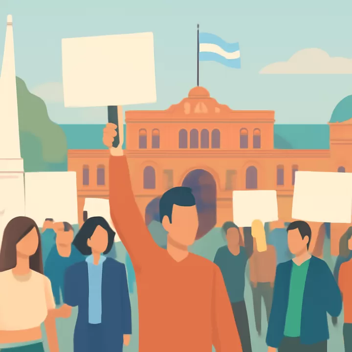 Protesta en Plaza de Mayo contra la reforma laboral