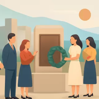 Homenaje a las reinas nacionales de la Vendimia de Las Heras con placa conmemorativa