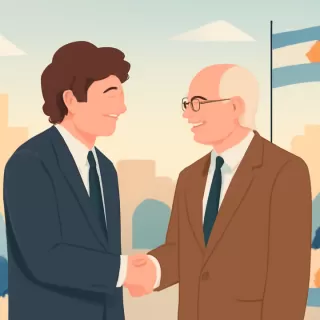 Milei propone reemplazar el sistema previsional por bonos tras reunión con Nobel Robert Merton