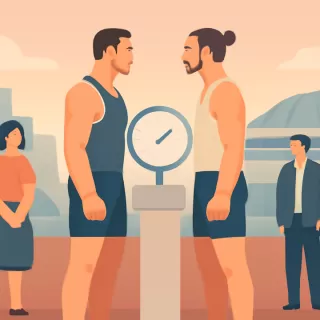 Pesaje oficial entre Manu Jove y Mariano Pérez antes de Párense de Manos 3 en Huracán