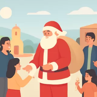 Papá Noel llega a Villa Chartas para recolectar las cartitas de los niños