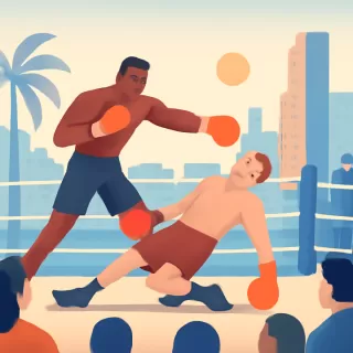 Anthony Joshua noqueó a Jake Paul en Miami