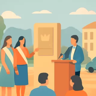 Inauguran placa en honor a las reinas y virreinas nacionales de la Vendimia de Las Heras