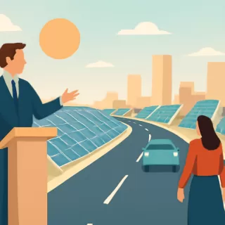 Marcelo Orrego inauguró la primera ruta solar de Argentina en San Juan