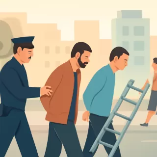 Detienen a dos hombres tras robar una escalera plegable en avenida Kennedy