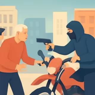 Robo a mano armada de una moto a un jubilado en Las Heras