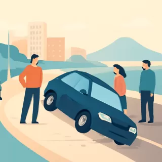 Despiste vehicular en Avenida Libertador de Comodoro Rivadavia