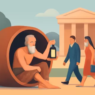 Diógenes de Sinope: maestro de la ironía y fundador del cinismo