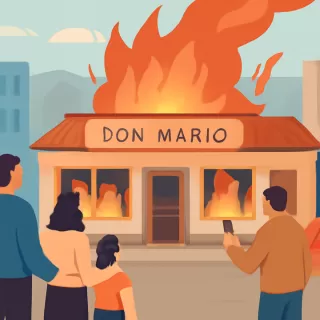 Incendio causa daños materiales en restaurante Don Mario de Guaymallén