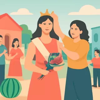 Natalia Cruj elegida reina de la Fiesta Provincial de la Sandía en Ruiz de Montoya