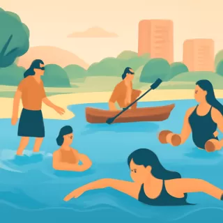 Comenzaron actividades acuáticas gratuitas en Montecarlo, Misiones