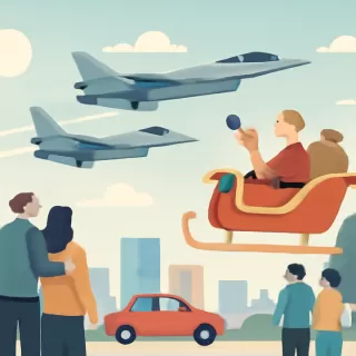 Fuerza Aérea Argentina presenta saludo navideño con video de Papá Noel y aviones F-16