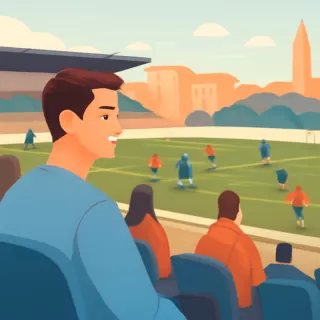 Nico Paz asistió como espectador a un partido de la Serie D en Italia