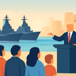 Trump anuncia la construcción de dos nuevos buques de guerra en Palm Beach