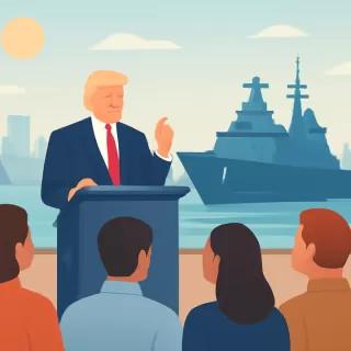 Trump anuncia la construcción de 25 buques de guerra que llevarán su nombre