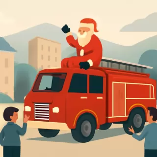 Bomberos Voluntarios de Bariloche llevarán a Papa Noel por la ciudad el 24 de diciembre