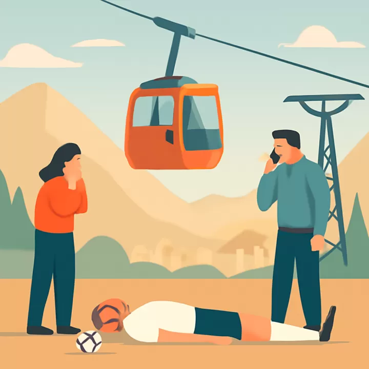Futbolista alemán muere tras caer 70 metros de una aerosilla en Montenegro