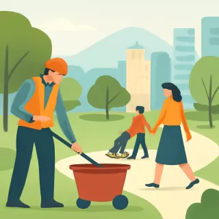 Continúan los trabajos de mantenimiento y puesta en valor de espacios verdes en Bariloche