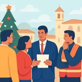 Autoridades de El Alcázar se reunieron para coordinar seguridad en eventos de fin de año