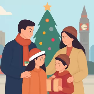 Enzo Fernández y Valentina Cervantes celebraron la Navidad con sus hijos en Londres