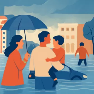 Sorpresivo temporal azotó el AMBA con fuertes lluvias e inundaciones