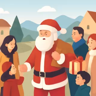 Papá Noel recorrió Bariloche repartiendo alegría y sonrisas en vísperas de Navidad