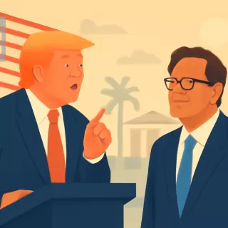 Donald Trump calificó a Gustavo Petro como "un alborotador"