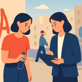 Mujer sancionada por pintar grafitis en varias calles de Mendoza capital