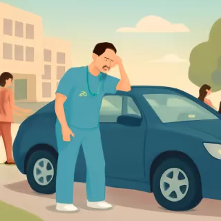 En La Plata, a un enfermero le pincharon una goma y le robaron 15 millones de pesos