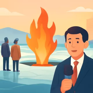 Imágenes registran llamas de gas metano bajo el hielo del Lago Baikal en Rusia