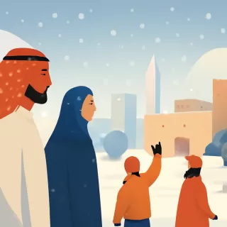 Arabia Saudita registró su primera nevada en 30 años en la provincia de Tabuk