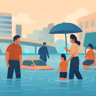 Estado de la Panamericana tras el sorpresivo diluvio en el Gran Buenos Aires