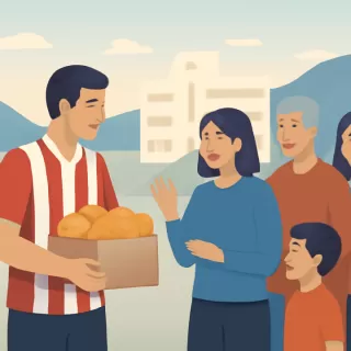 El Club Atlético Los Andes distribuyó mil panes dulces en Comodoro Rivadavia