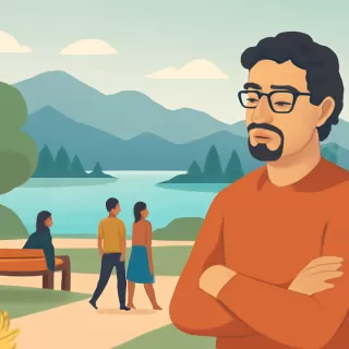 Felipe Pigna eligió Bariloche para sus vacaciones