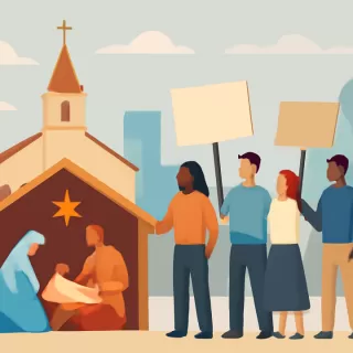 Iglesias en Estados Unidos instalan pesebres navideños contra las deportaciones de Trump