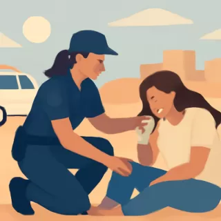 Mujer policía sobrevive 5 días perdida en tormenta de arena en Chubut