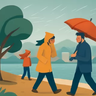 Alerta amarilla por fuertes vientos y lluvia para el viernes 26 de diciembre en el Parque Nacional Nahuel Huapi