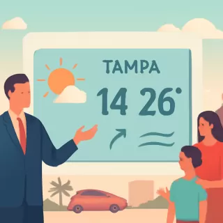 Pronóstico del tiempo para Tampa, Estados Unidos, el jueves 25 de diciembre de 2025