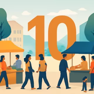 La Feria Peatonal de Bariloche cumplió una década en la calle Otto Goedecke