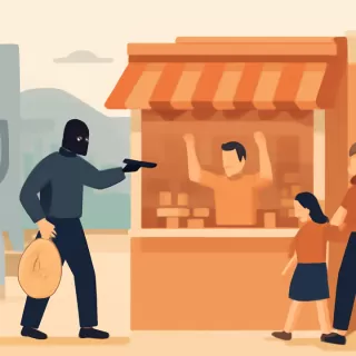 Delincuente armado roba la recaudación de un kiosco en Ciudad de Mendoza