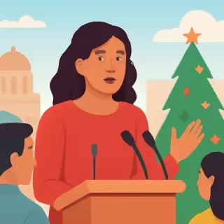 Diputada Juliana Santillán comete error en su mensaje navideño