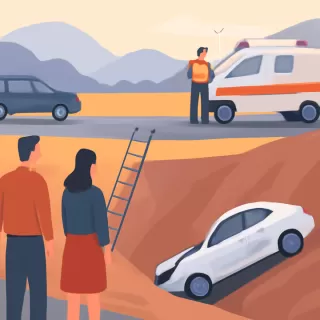 Accidente grave en la ruta 7: un auto cayó por un barranco de 20 metros