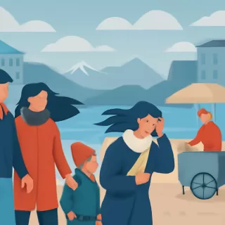 Navidad en Bariloche con clima fresco y viento intenso