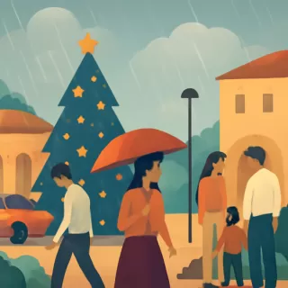 Navidad en Misiones con ambiente cálido, húmedo y lluvias persistentes