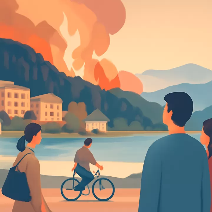 Incendio en la Barda del Ñireco en Bariloche durante la Nochebuena por pirotecnia