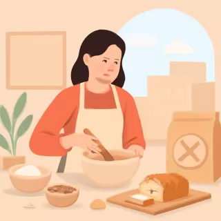 Receta de pan dulce apto para celíacos con ingredientes y preparación detallada