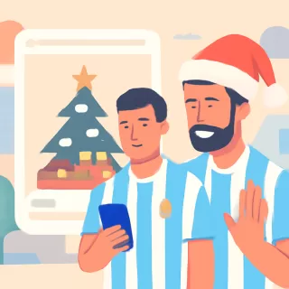 Jugadores de la Selección Argentina publican saludos navideños en redes sociales